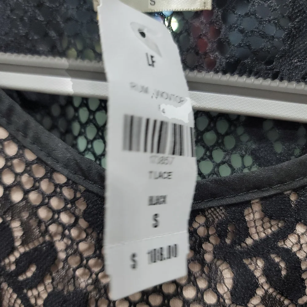NWT Rumor Boutique Elegant Black Lace Tank Top - Picture 5 of 7